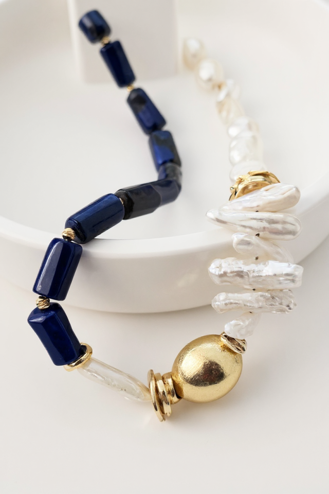 Aurora Lapis İnci Kolye