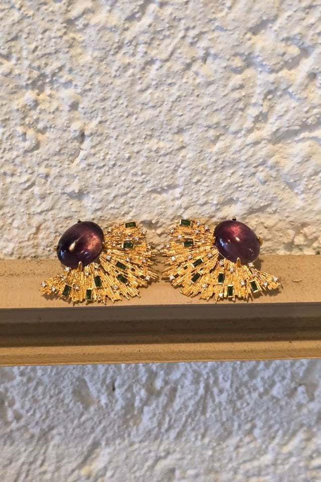 Ametist Taşlı Küpe (6.ve7.Çakra / Üçüncü Göz ve Tepe Çakrası )