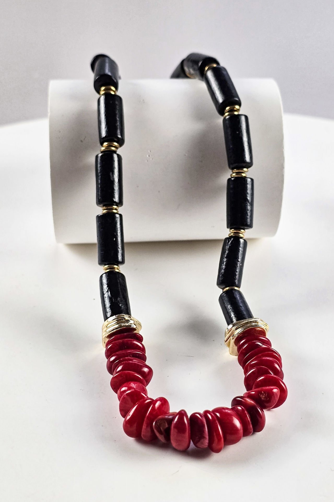 Inferno Oniks&Mercan Kolye