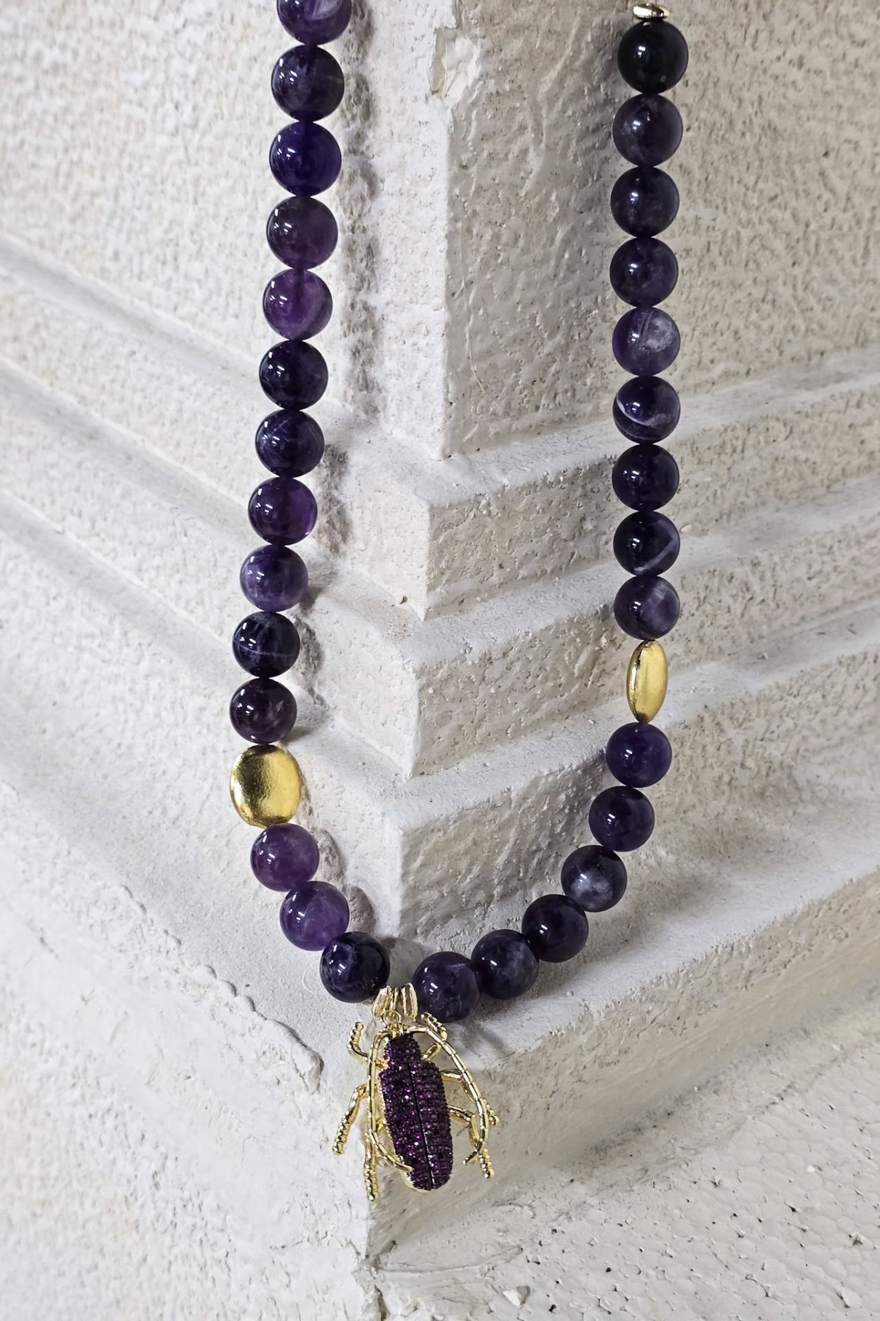 Mor Tılsım Ametist Kolye (6.ve7.Çakra / Üçüncü Göz ve Tepe Çakrası )