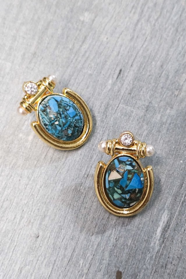 Mozaik Turkuaz Küpe