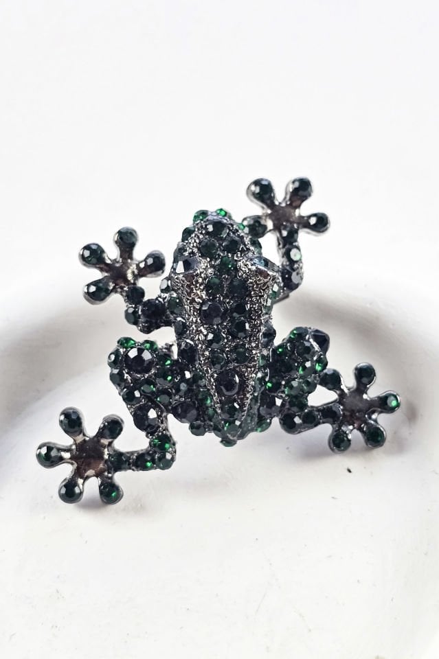 Bronz Kurbağa Broş