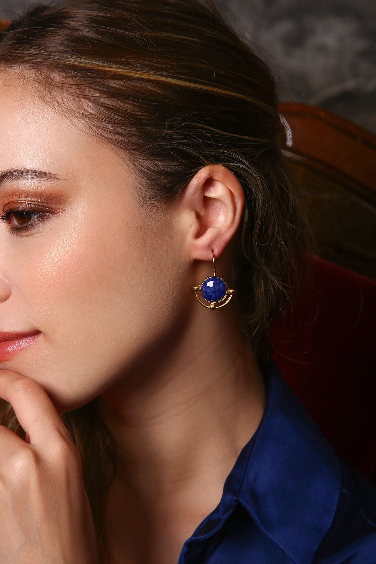 Cosma Lapis Luzuli Küpe