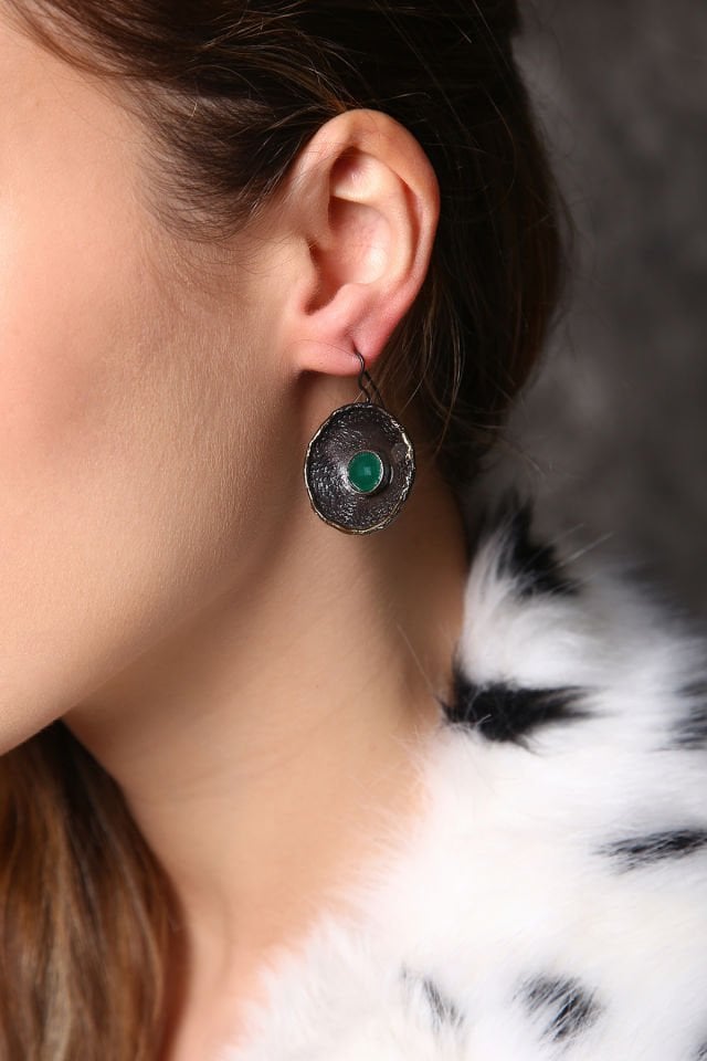 Yeşil Yankı Küpe Küpe