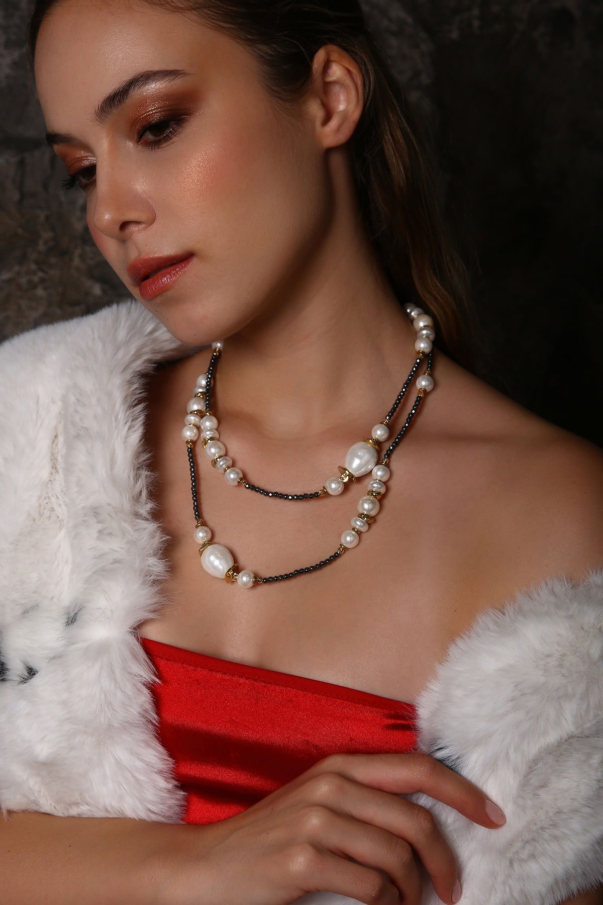 Barok İnci Uzun Kolye