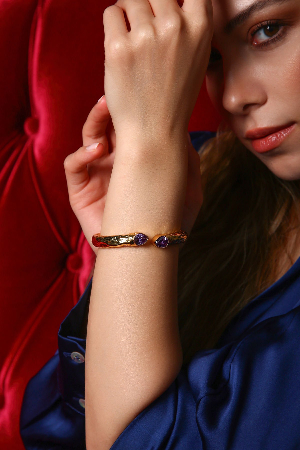 Lila Aurra Bileklik (6.ve7.Çakra / Üçüncü Göz ve Tepe Çakrası )