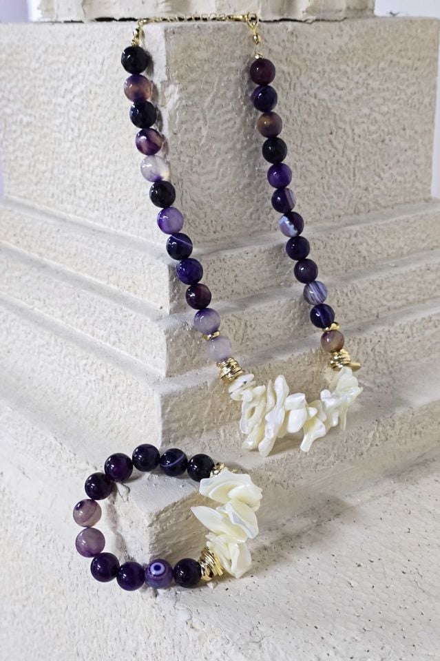 Ay Işığı Ametist Bileklik (6.ve7.Çakra / Üçüncü Göz ve Tepe Çakrası )