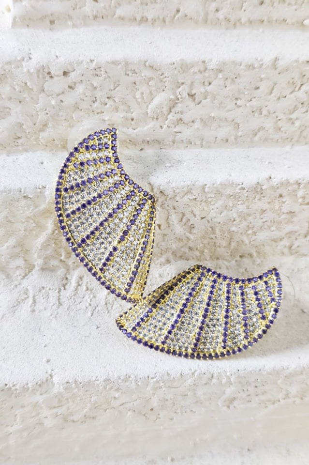 Işığın Kanatları Küpe Mor