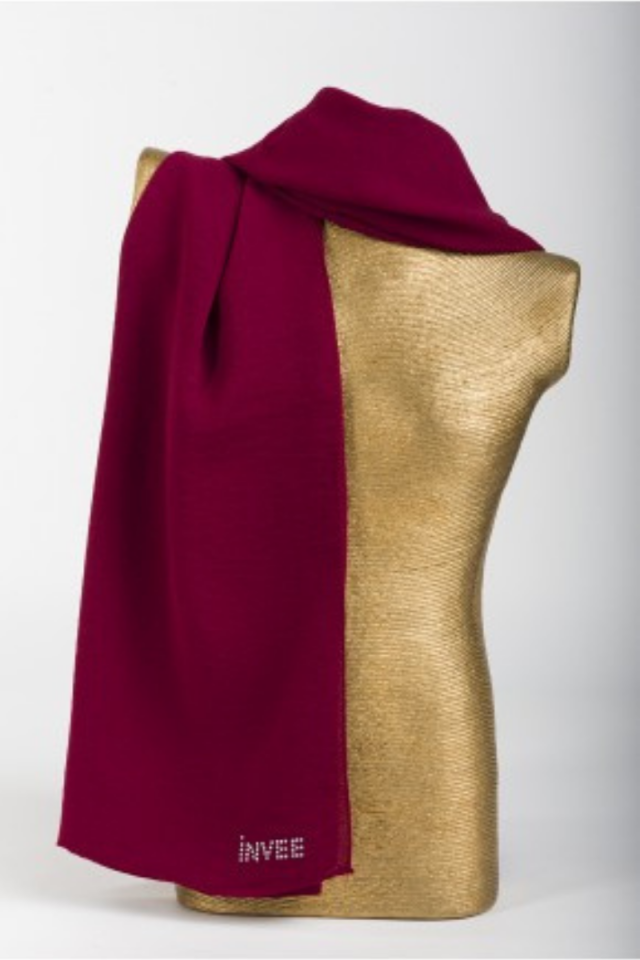 Invee 1246 Claret Red Shawl