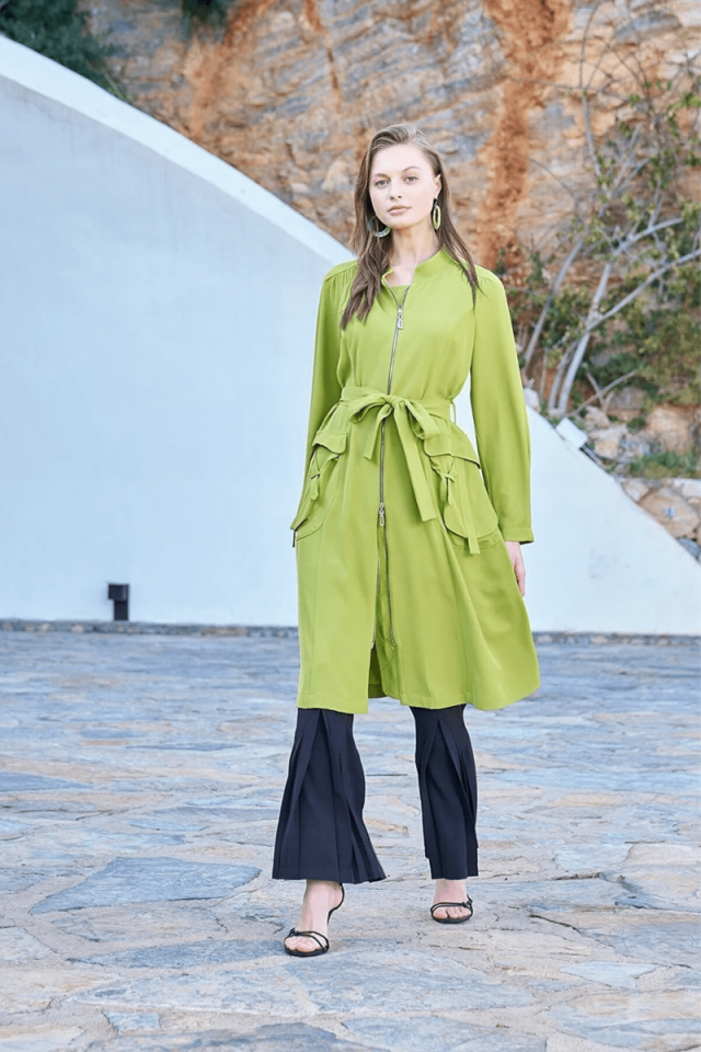 Misswhence Zippered Coat with Pocket 33402