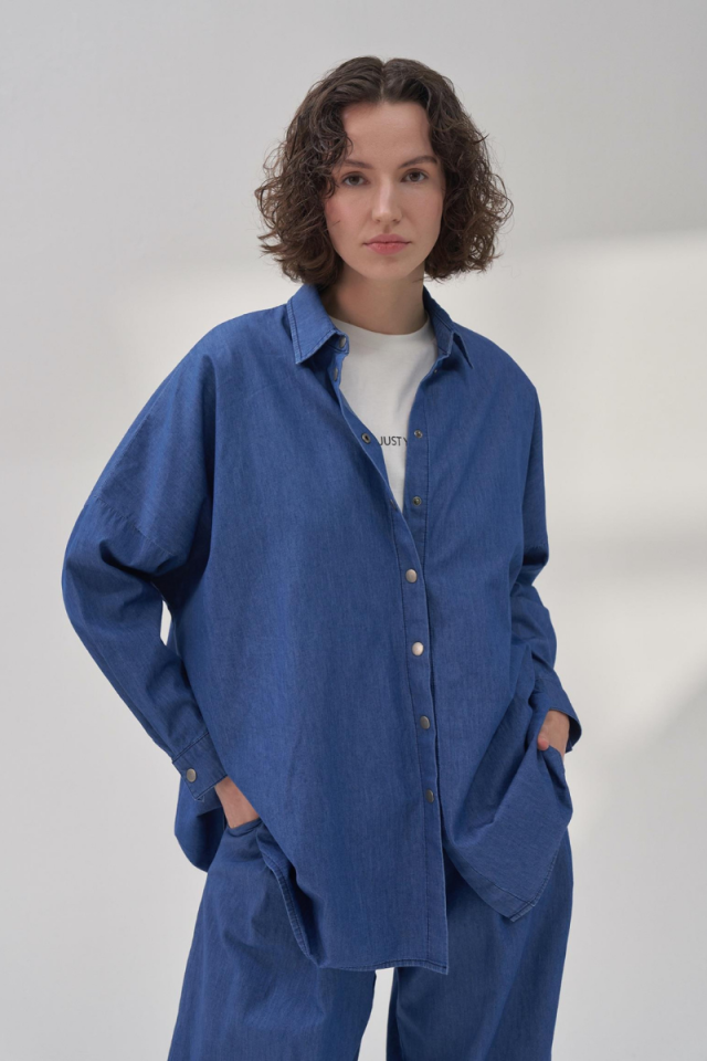 QOOQ Denim Shirt Denim 24SS244