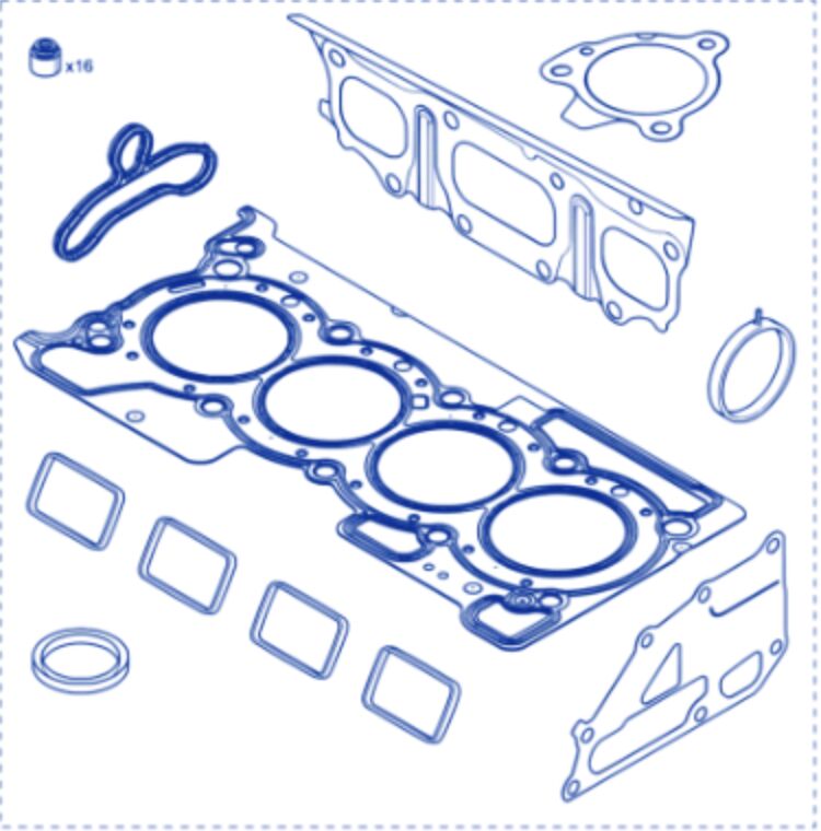 Duster 2-II Duster 3-III Motor Üst Conta Takımı (Silindir Conta Dahil) 1.3 Tce H5H 101016266R-Mais