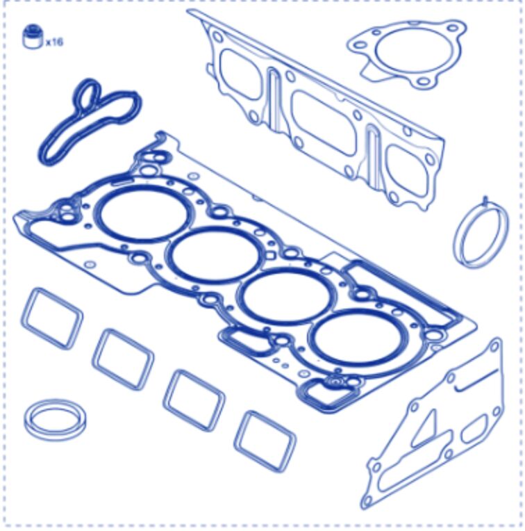 Duster 2-II Duster 3-III Motor Üst Conta Takımı (Silindir Conta Dahil) 1.3 Tce H5H 101013014R-Mais