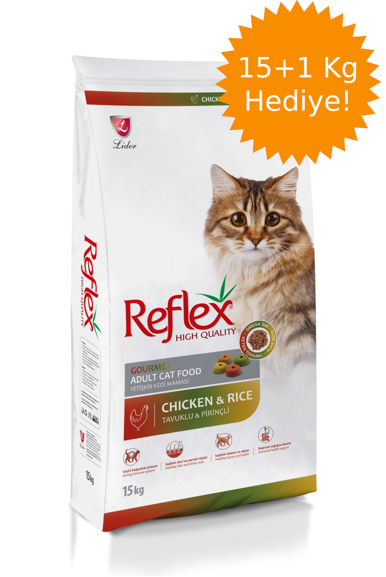 Reflex Multi Color Renkli Taneli Tavuklu Yetişkin Kedi Maması 15 Kg