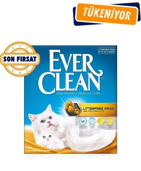 Ever Clean Litterfree Paws Patilere Yapışmayan Topaklanan Kedi Kumu 10lt