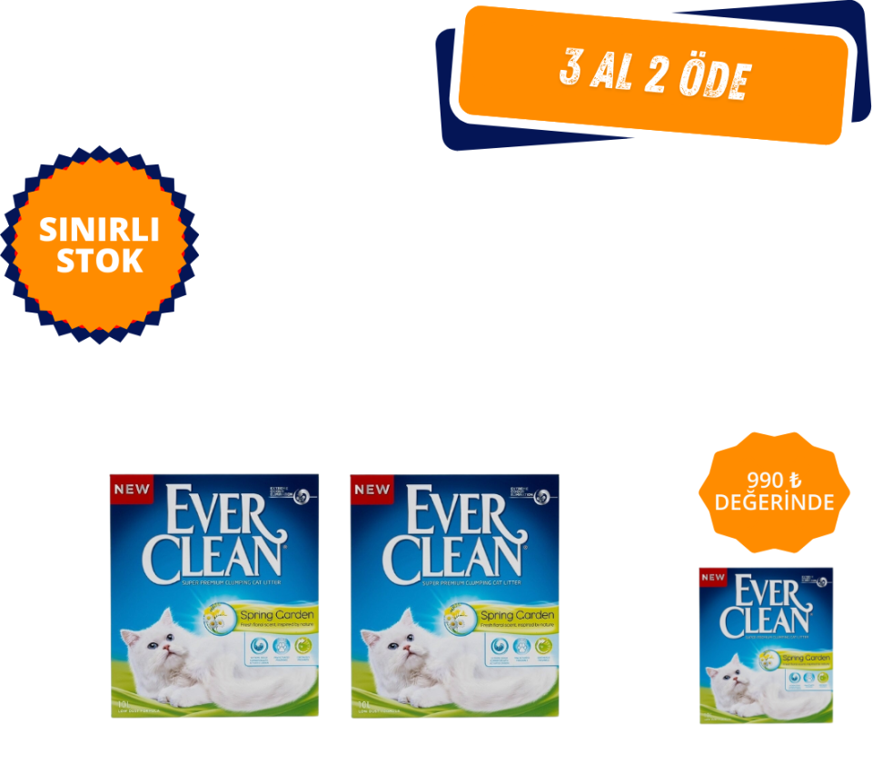 Ever Clean Spring Garden Çiçek Kokulu Topaklanan Kedi Kumu 10lt