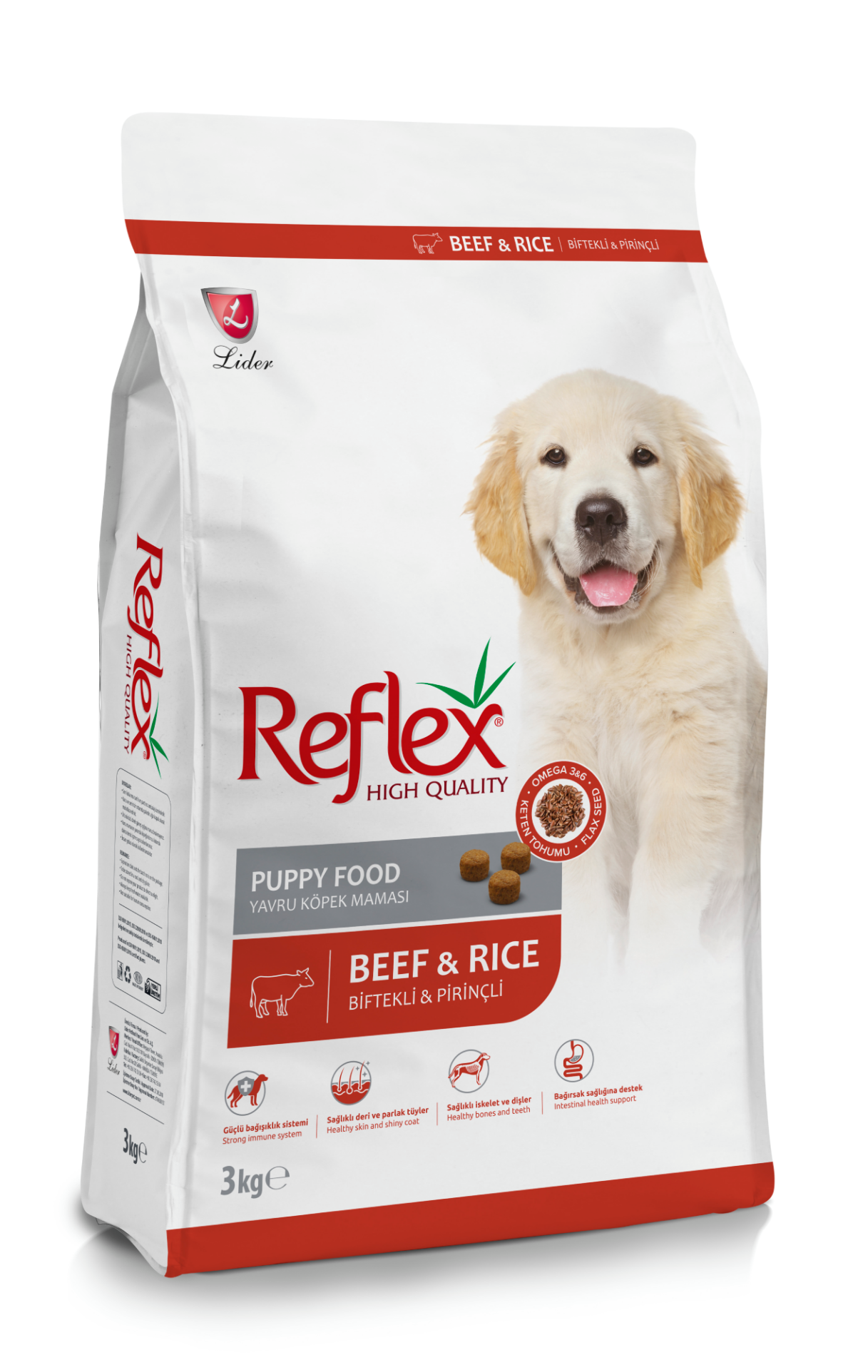 Reflex Puppy Biftekli ve Pirinçli Yavru Köpek Maması 3 Kg