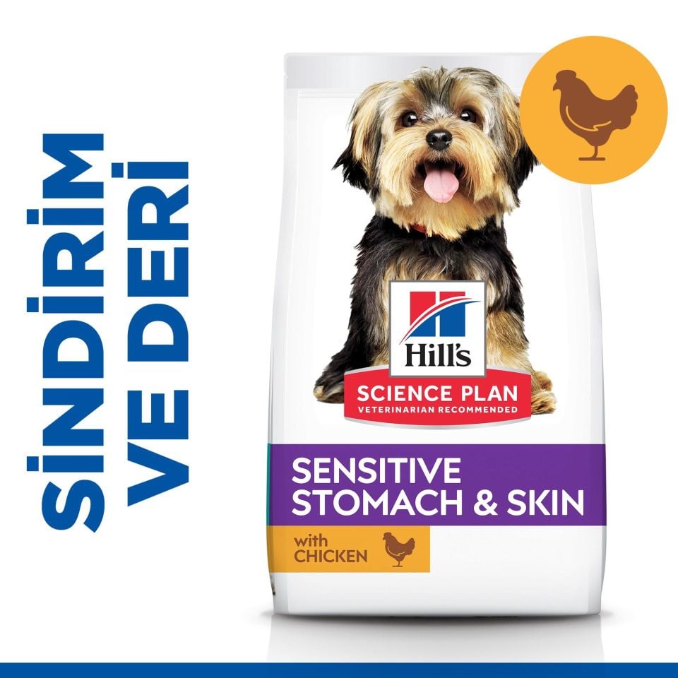 Hill's Science Plan Sensitive Stomach & Skin Tavuklu Küçük Irk Yetişkin Köpek Maması 1,5 Kg