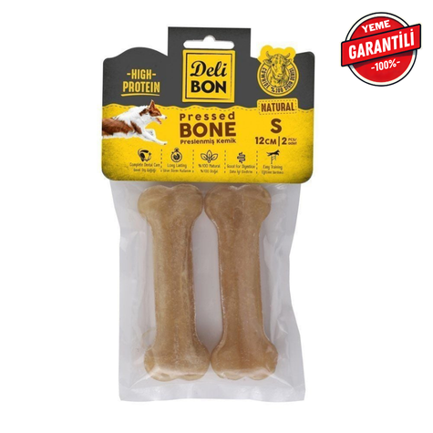 DELİBON DERİ PRES KEMİK 12CM S BOY 2Lİ PAKET NATUREL 12CMX2AD.