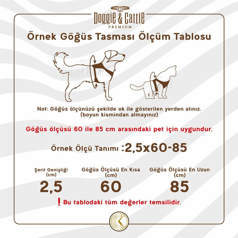 DOGGİE HAVALI DOKUMA GÖĞÜS TASMASI KIRMIZI 1,5X40-50CM