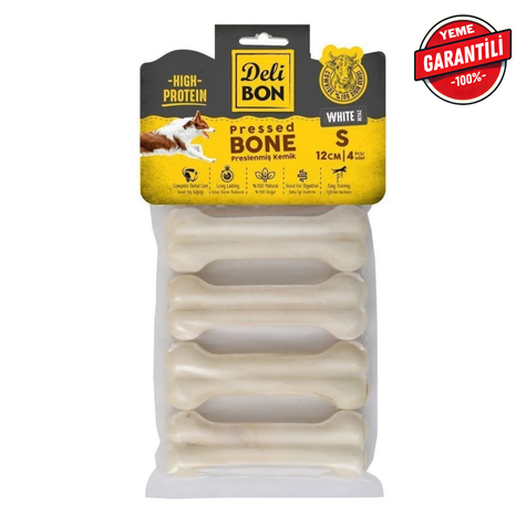 DELİBON DERİ PRES KEMİK 12CM S BOY 4LÜ PAKET BEYAZ 12CMX4AD.