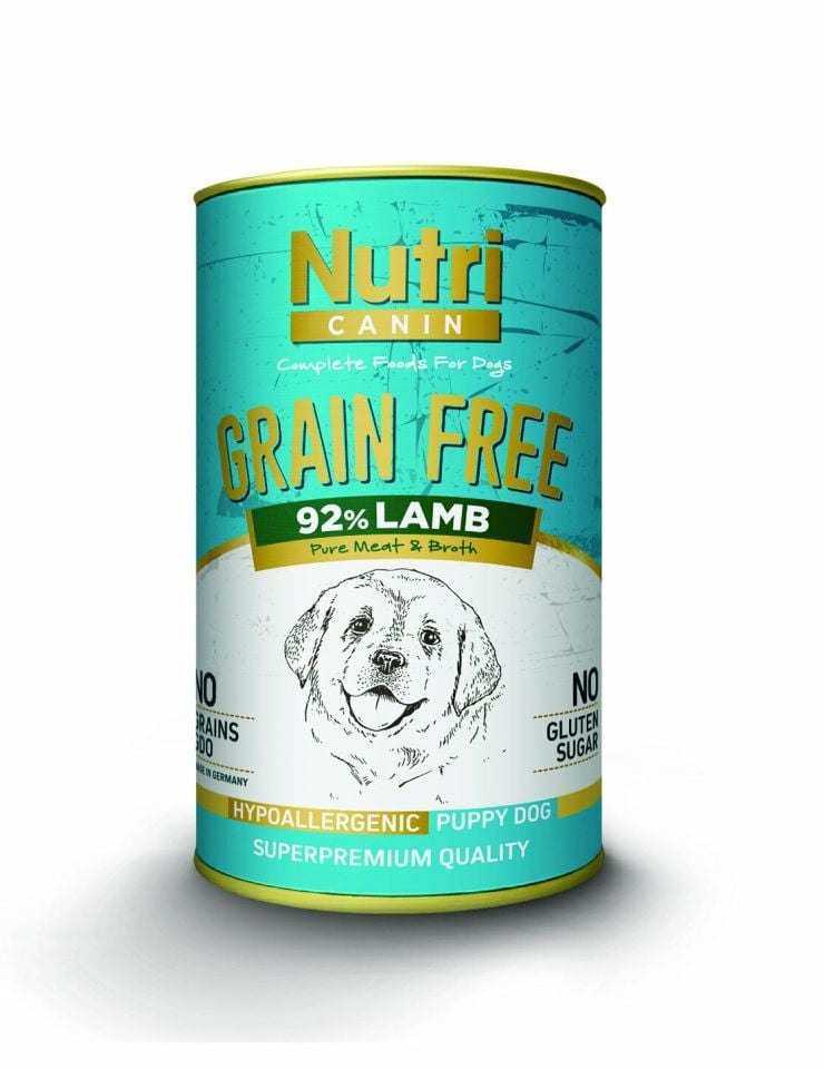 Nutri Puppy Kuzu Etli ve Tatlı Patatesli Tahılsız Konserve Yaş Yavru Köpek Maması 400 Gr