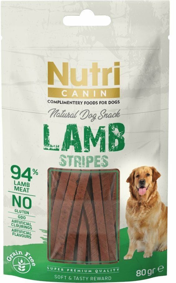 Nutri %94 Kuzu Etli Şerit Tahılsız Köpek Ödülü 80 Gr