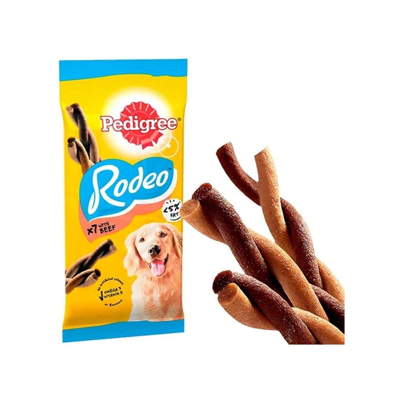 Pedigree Rodeo Biftekli 7'li Köpek Ödül Çubuğu 123 Gr