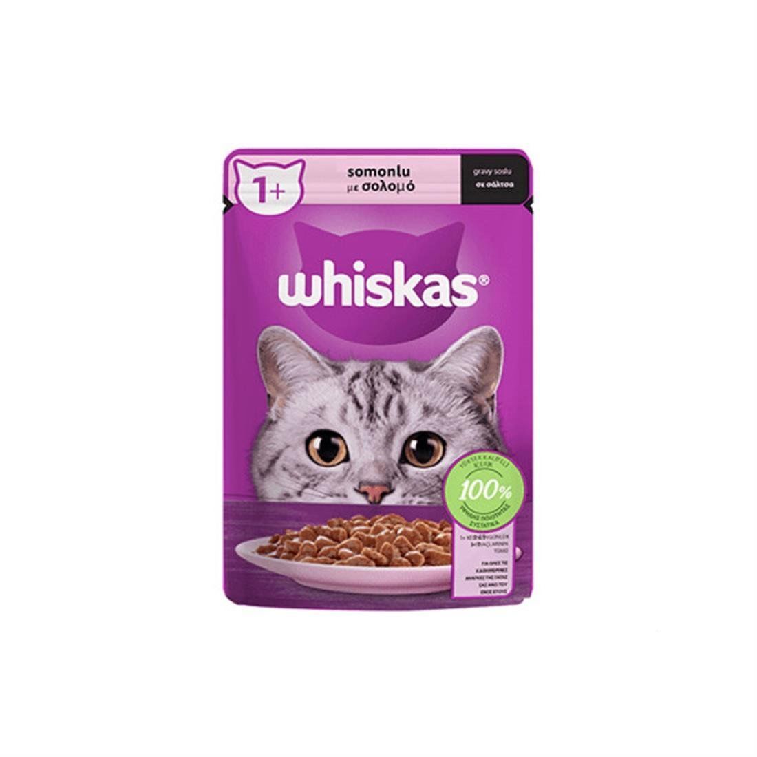 Whiskas Pouch Gravy Somonlu Yetişkin Kedi Yaş Maması 85 Gr