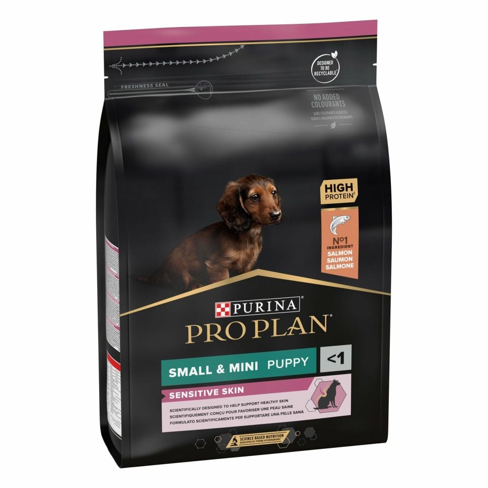 Pro Plan Puppy Small Mini Somonlu Küçük Irk Yavru Köpek Maması 3Kg (Eğitim Pedi ve Mama Ölçüm Kabı Hediyeli)