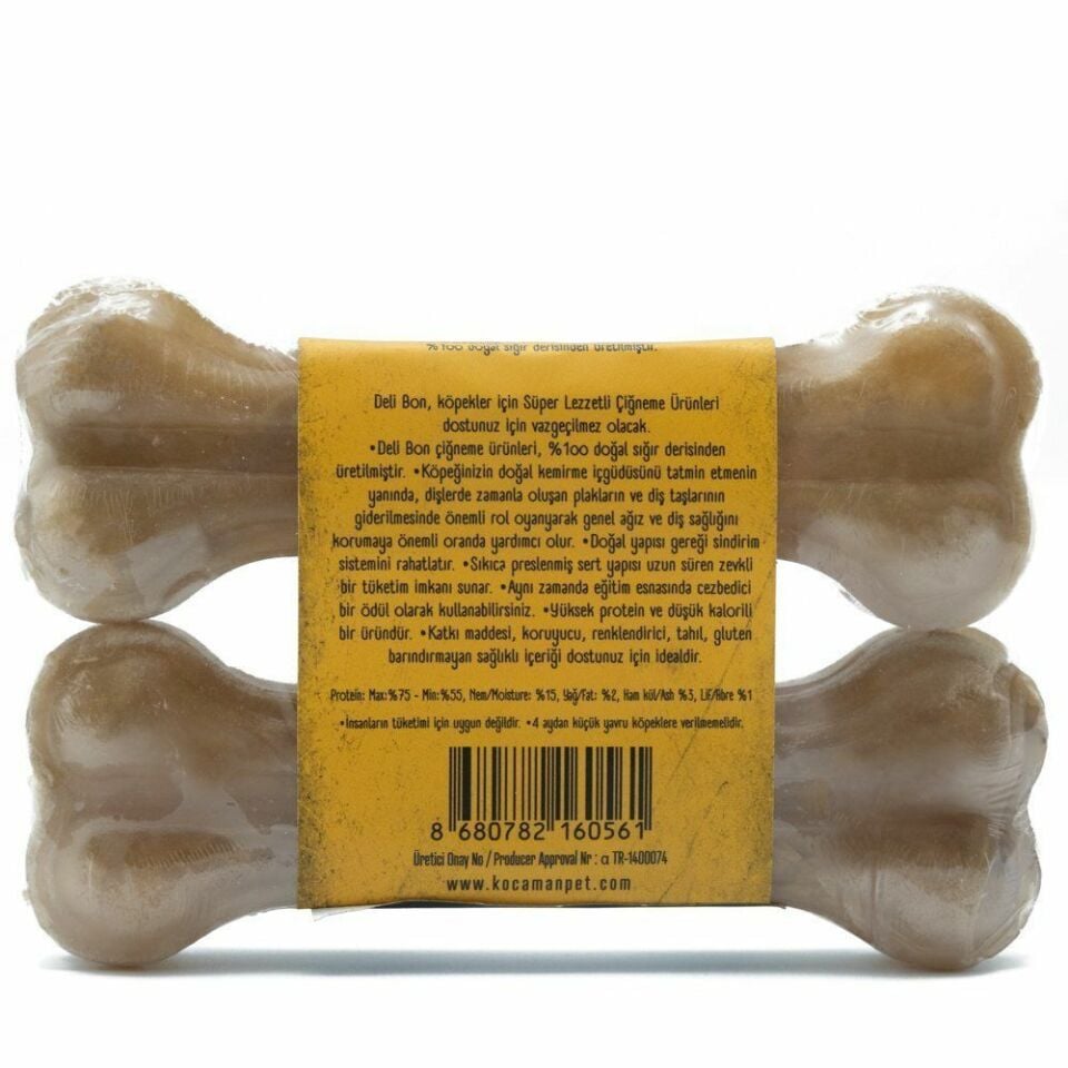 DELİBON DERİ PRES KEMİK 12CM S BOY 2Lİ VAKUM NATUREL 12CMX2AD.