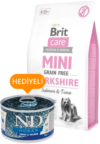 Brit Care Mini Yorkshire Terrier Somonlu Tahılsız Küçük Irk Yetişkin Köpek Maması 2 Kg