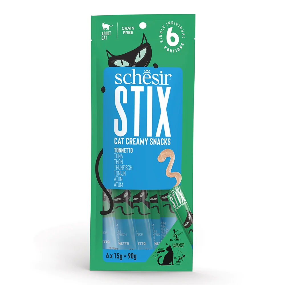 Schesir Cat Stix Ton Balıklı Krema Kedi Ödülü 6x15gr