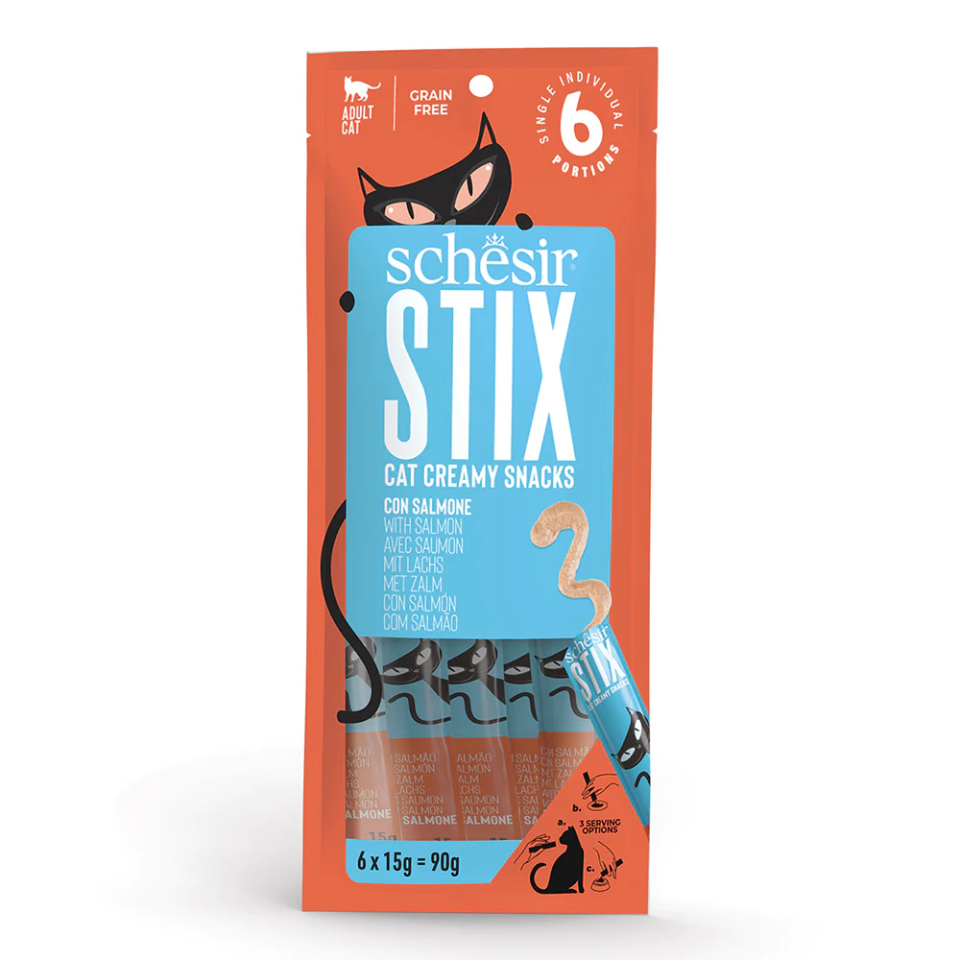 Schesir Cat Stix Somon Balıklı Krema Kedi Ödülü 6x15gr