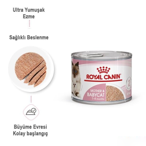 Royal Canin Mother & Babycat Ezme Yavru Kedi Konserve Maması 195 Gr