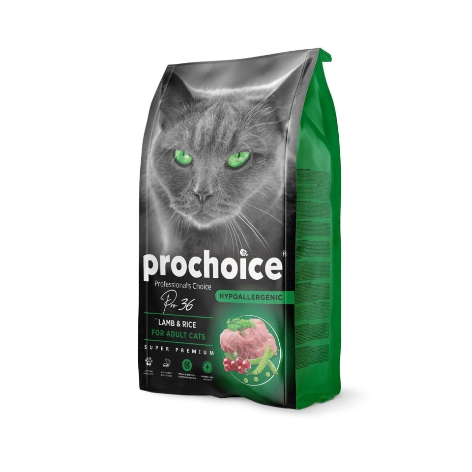 Prochoice Pro 36 Kuzu Etli ve Pirinçli Düşük Tahıllı Yetişkin Kedi Maması 2 Kg