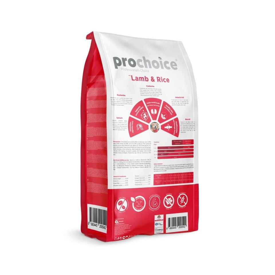 Prochoice Fit & Healthy Kuzu Etli ve Pirinçli Yetişkin Köpek Maması 3 Kg
