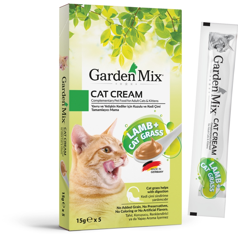 Garden Mix Kedi Kreması Kuzu ve Kedi Otu 5X15 Gr