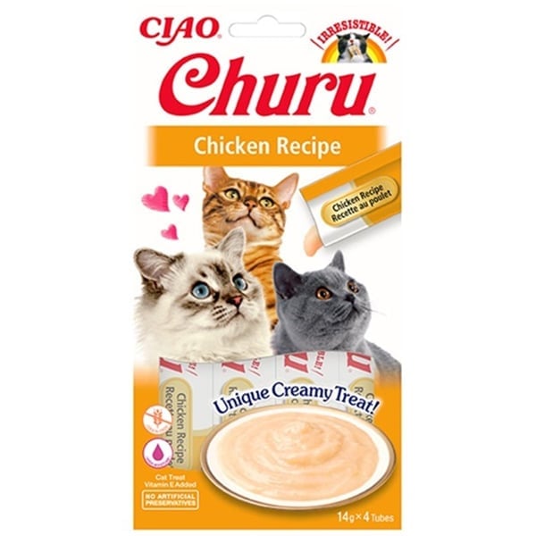CIAO Churu Cream Tavuklu Sıvı Kedi Ödül Maması 14gr (4'lü)