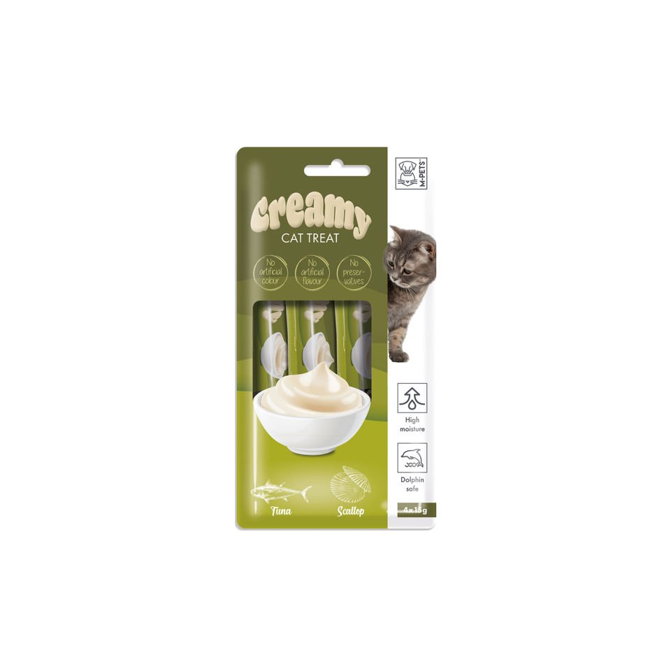 Creamy Ton Balıklı Deniz Taraklı Kedi Ödülü  4X15Gr