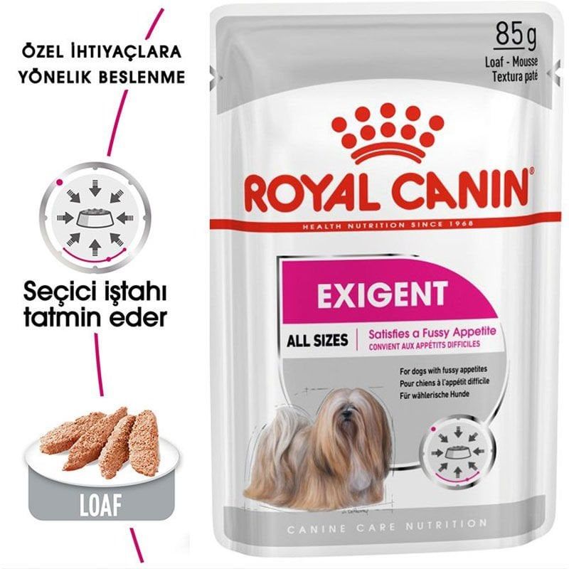 Royal Canin Ccn Exigent Loaf  Seçici Yetişkin Köpek Yaş Maması 12x85 Gr