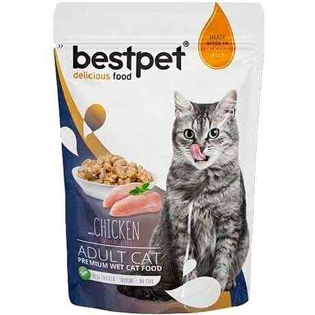 BestPet Pouch Tavuklu Yetişkin Kedi Yaş Maması 85 Gr