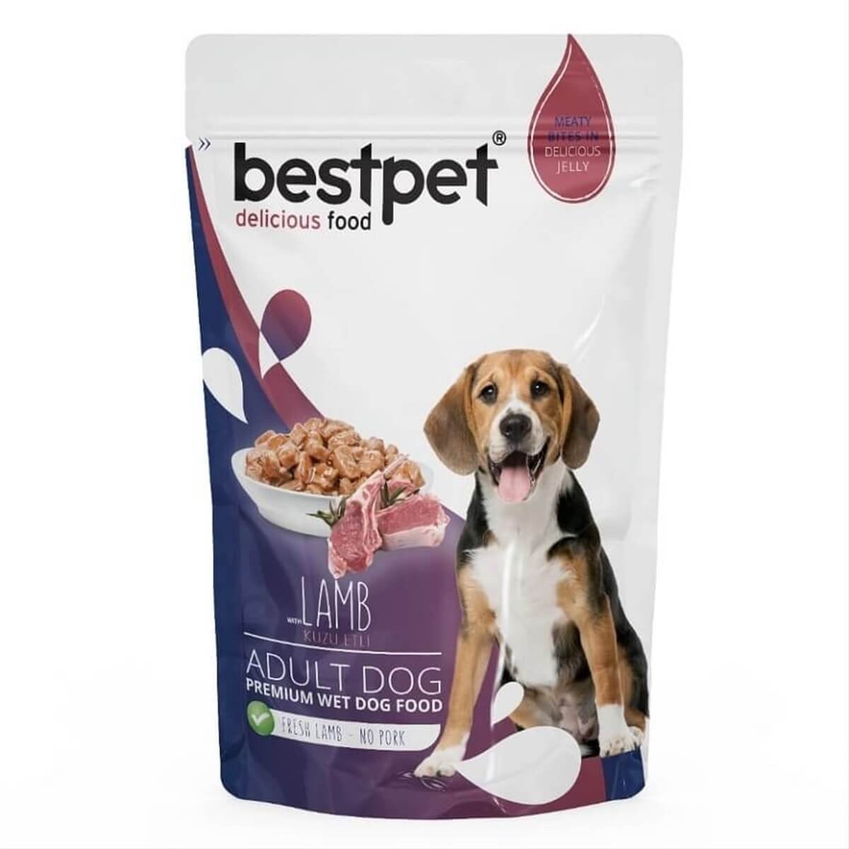 BestPet Pouch Kuzu Etli Yetişkin Köpek Yaş Maması 100 Gr