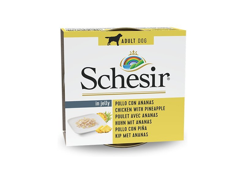 Schesir Tavuklu ve Ananaslı Yetişkin Köpek Konservesi 150 Gr