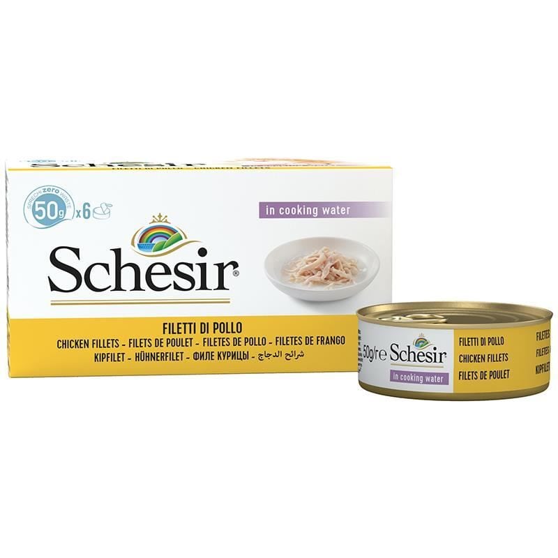 Schesir Sos İçinde Tavuklu Yetişkin Kedi Konservesi 6x50 Gr