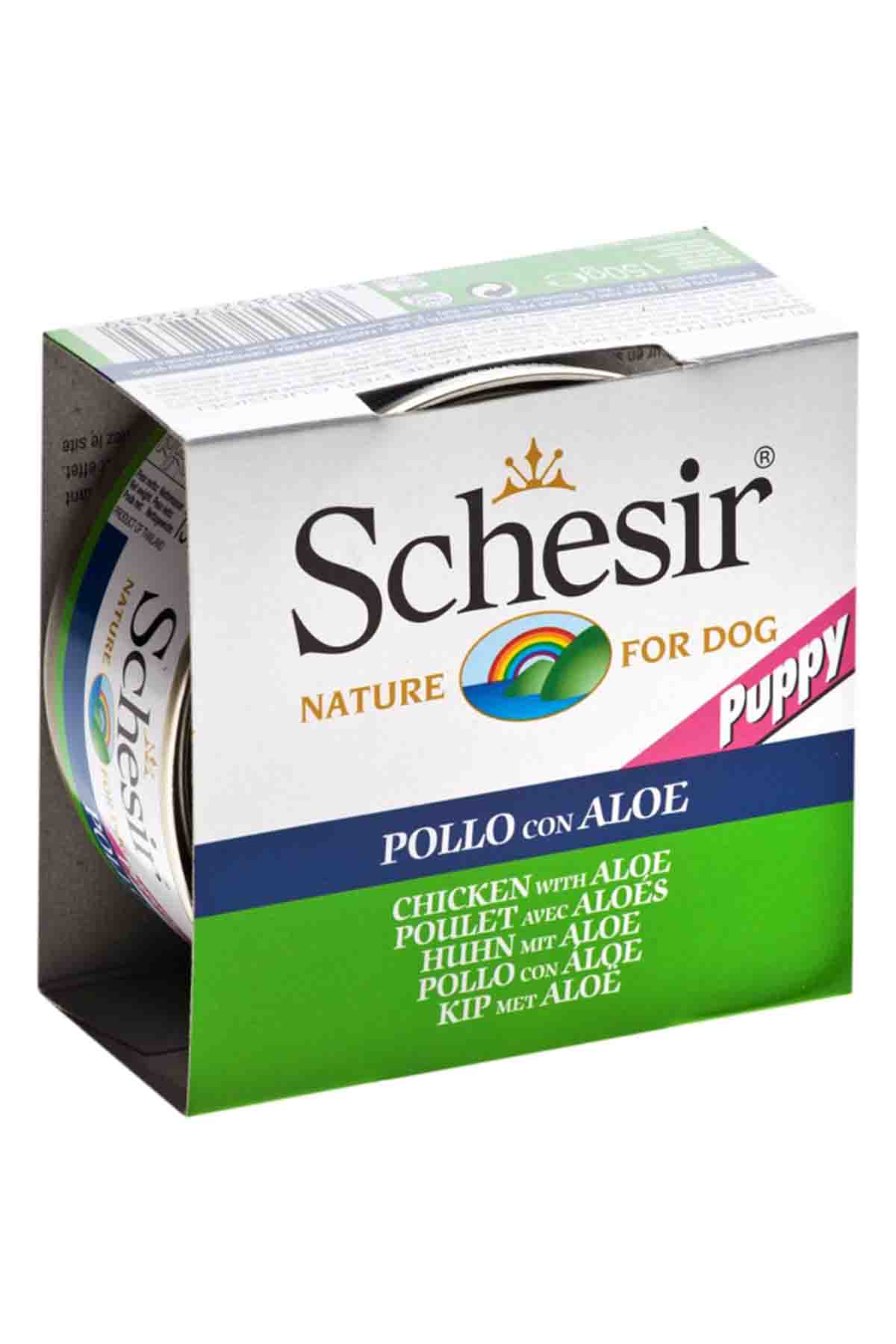 Schesir Jöle İçinde Tavuklu ve Aloe Veralı Yavru Köpek Konservesi 150 Gr