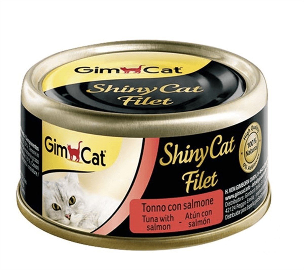 GimCat Shinycat Kıyılmış Ton Balıklı ve Somonlu Kedi Konservesi 70 Gr