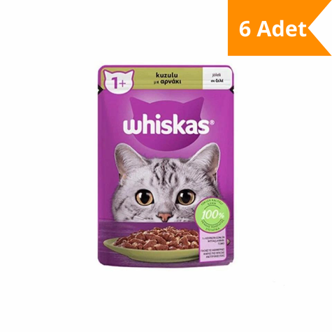 Whiskas Pouch Pure Delight Jöle Kuzu Etli Yetişkin Kedi Yaş Maması 6X85 Gr