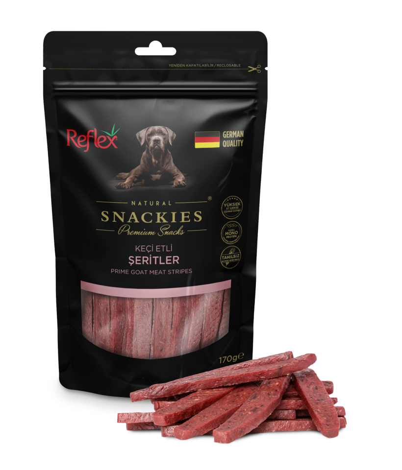 Reflex Snackies Keçi Etli Şeritler 170 Gr