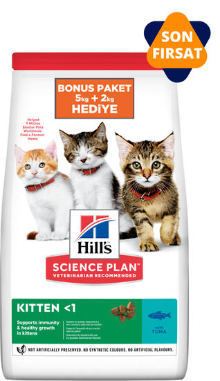 Hill's Science Plan Ton Balıklı Yavru Kedi Maması 5 + 2 Kg